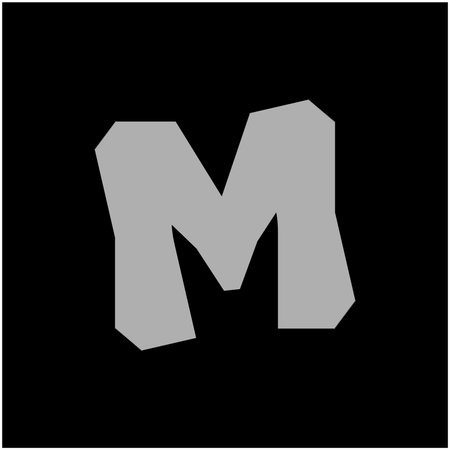 M type icon. M letter initial logo.のイラスト素材