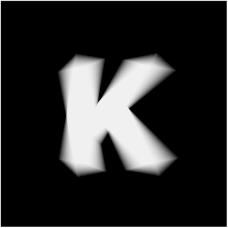 K company name initial letters monogram. blur K icon.のイラスト素材