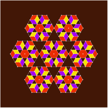 Colorful mandala rangoli. Diwali Rangoli design.のイラスト素材