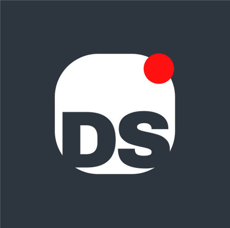 DS company name initial letters monogram. DS vector icon.のイラスト素材