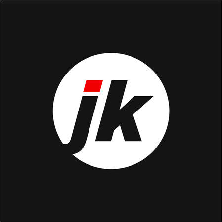 JK company name initial letters monogram. JK vector icon.のイラスト素材