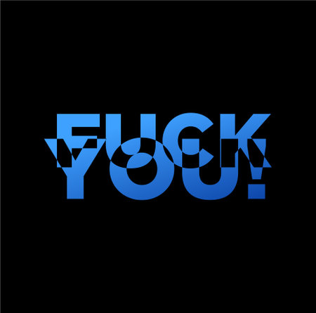 Fuck you typography unit. Fuck you vector lettering.のイラスト素材