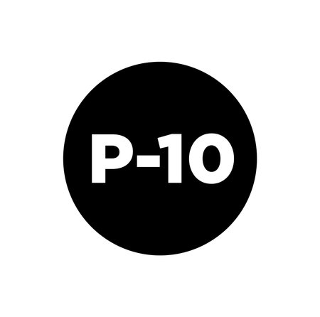 P 10 vector graphic icon. P10 name monogram.
