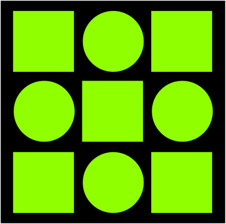 Square and round vector background with Green black color.のイラスト素材