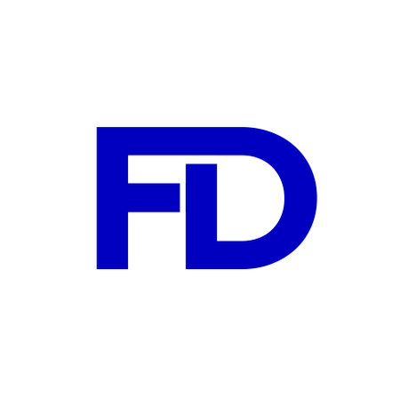 FHD brand name initial letters icon. FHD typography.のイラスト素材