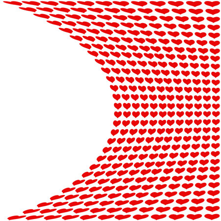Red hearts abstract background with white space.のイラスト素材