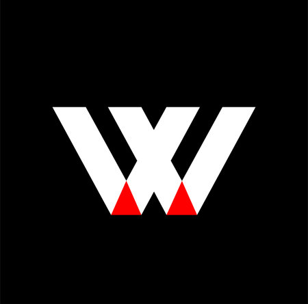 XW brand name typography monogram.のイラスト素材