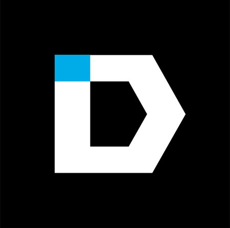 D brand name typography monogram. D lettering.のイラスト素材