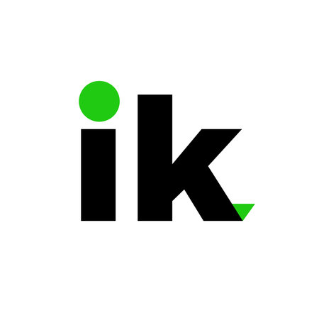 IK brand name initial letters illustrative icon.のイラスト素材
