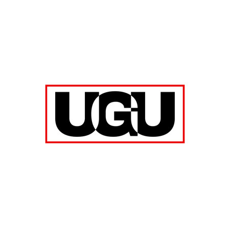 UGU brand name initial letter illustrative icon.のイラスト素材