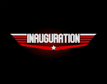 Inauguration typography vector icon logo.のイラスト素材