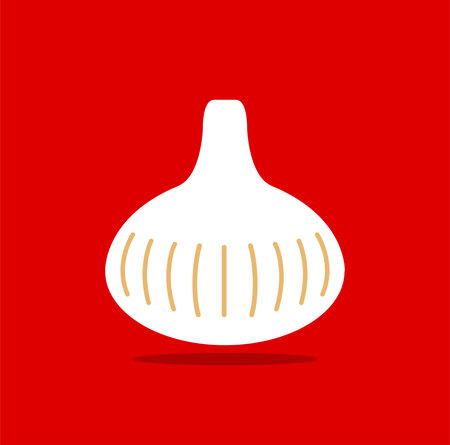 Modak The Favorite food of Lord Ganesha vector icon. White modak icon.のイラスト素材