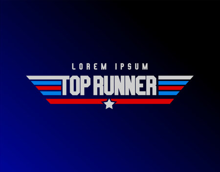 Top runner typography vector icon.のイラスト素材