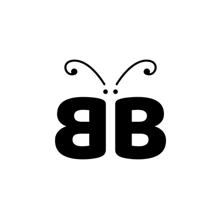 B Butterfly brand name vector icon.のイラスト素材