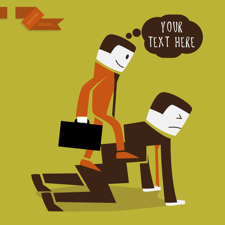 Stairs to success, vector illustration.のイラスト素材
