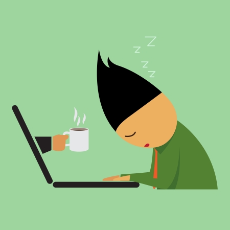 Lazy work businessmanのイラスト素材