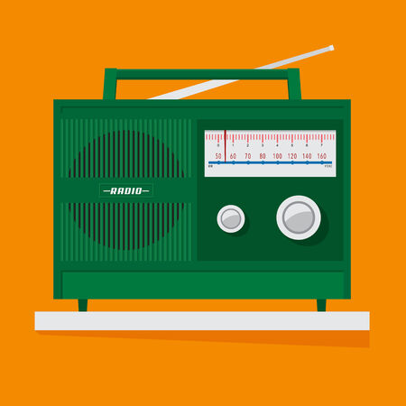 The vintage transistor radio, vector design.のイラスト素材