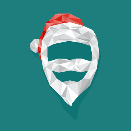 Santa claus with polygon, illustration vector design.のイラスト素材