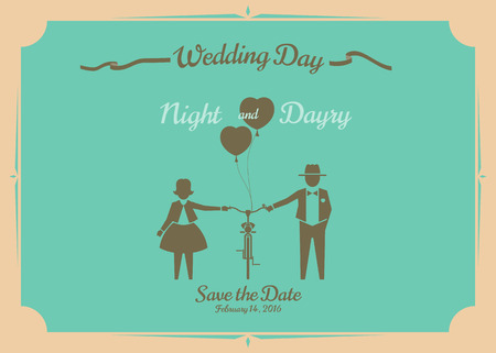 Wedding invitation card, vector design.のイラスト素材