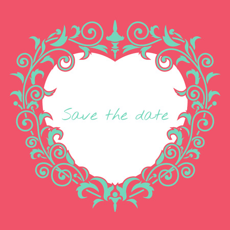 Wedding invitation frame, vector design.のイラスト素材