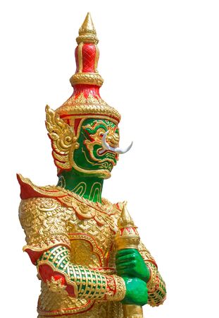 god sculpture in the Temple, Bangkok in Thailand.の写真素材