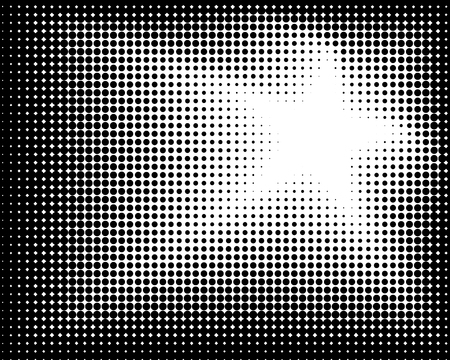 Abstract black spot, halftone, star, simple, vector illustration design.のイラスト素材