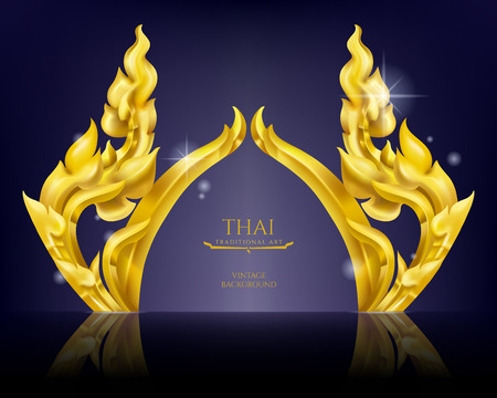 Thai traditional art, template pattern, vector illustration and design.のイラスト素材