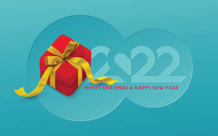 Happy new year 2022, vector illustration and design.のイラスト素材