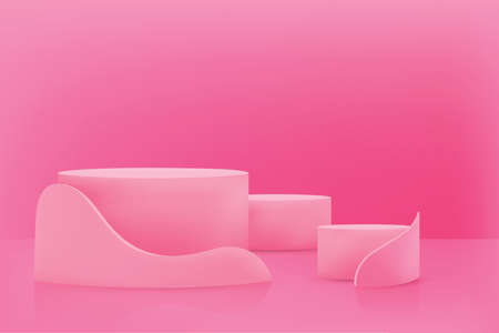 A mockup and stage for advertising concepts, vector illustration and design.のイラスト素材