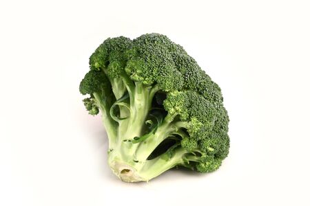 Fresh green Broccoli in isolated white backgroundの写真素材