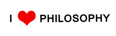 Simple red heart for print poster, card, t-shirt, mug, stickers. With the text words: I love philosophyの写真素材