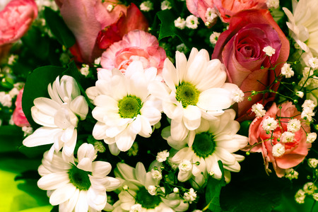 Nice simple composition of the flowers in the flower shopの写真素材