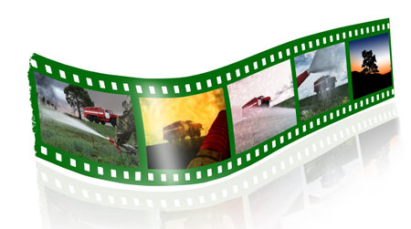 Forest fires.Film.の写真素材