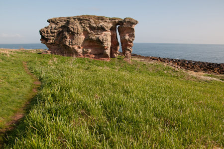 rock formation in scotlandの写真素材