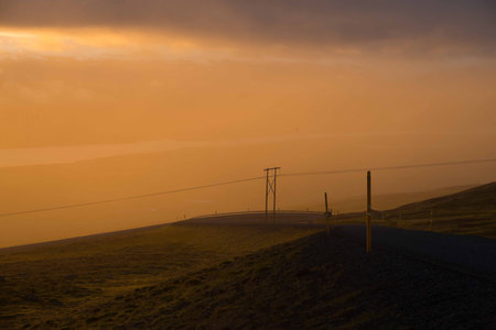 Iceland sunsetの写真素材