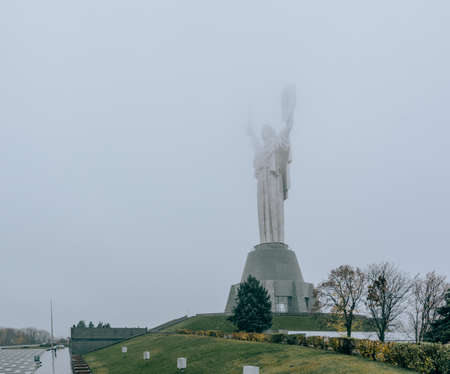 The Motherland Monument is a monumental statue in Kyiv, the capital of Ukraineのeditorial素材