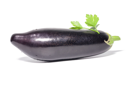 purple eggplant isolated on white background. vegetable, objectの写真素材