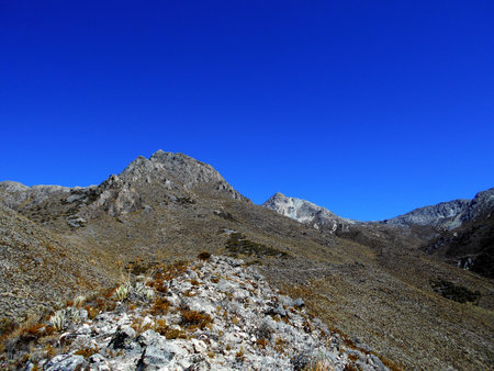 Capture of a mountainous landscape, evoking grandeur and majesty. Series that allows visualizing aspects of nature in its different facets: joyful, sad, gray, bright. Each moment has its own image.の写真素材