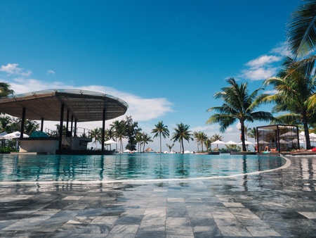 Panorama view of the pool