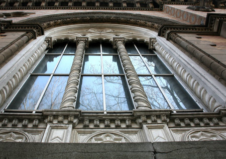 Window on a facadeの写真素材