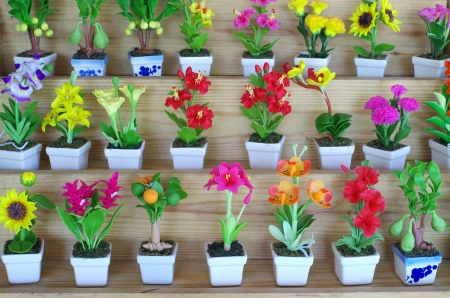 artificial ornamental flowersの写真素材