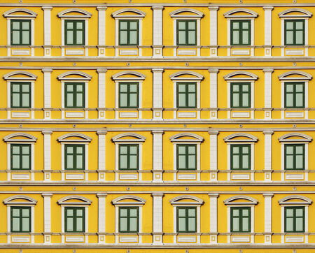 multi yellow windows wall, background