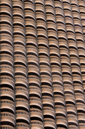 pattern photo of balconies of the state towerの写真素材