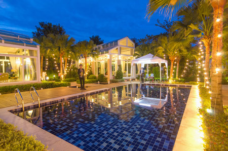 BANGKOK, THAILAND - SEP 23 :  two undefined musician who plays saxophone in Celebrates new house party of the Q House Prukpirom Regent Rachapruk- Ratanathibet on September 23, 2013 in Bangkok, Thailandのeditorial素材