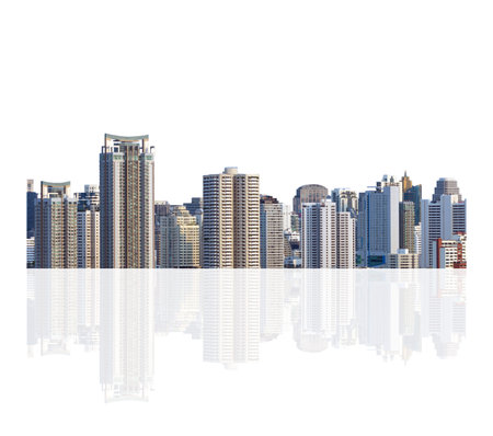 Bangkok cityscape,modern building on white の写真素材