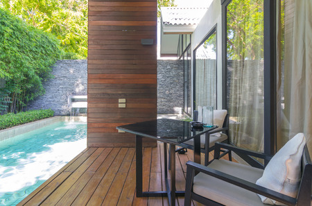 SAMUI, THAILAND - JUNE 29 : Architecture exterior of the X2 Resort. is a high design boutique resort of 27 pool villas, on June 29, 2013 in samui, Thailandのeditorial素材