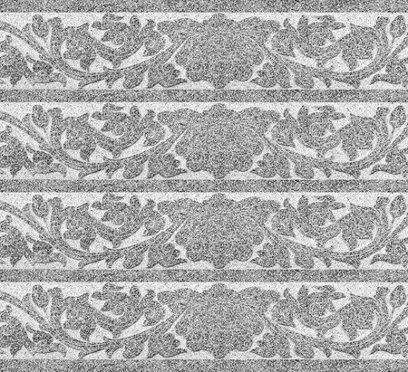 flower sculptures on walls, pattern background and textureの写真素材