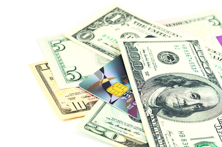 Credit card with Dollarの写真素材