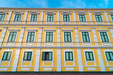 multi yellow windows wall, backgroundのeditorial素材