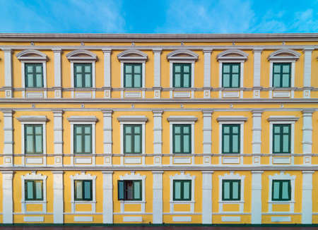 multi yellow windows wall, backgroundのeditorial素材